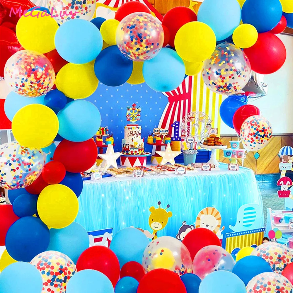 Набор воздушных шариков с Комбинации 12 дюймов красного желтого и синего цветов