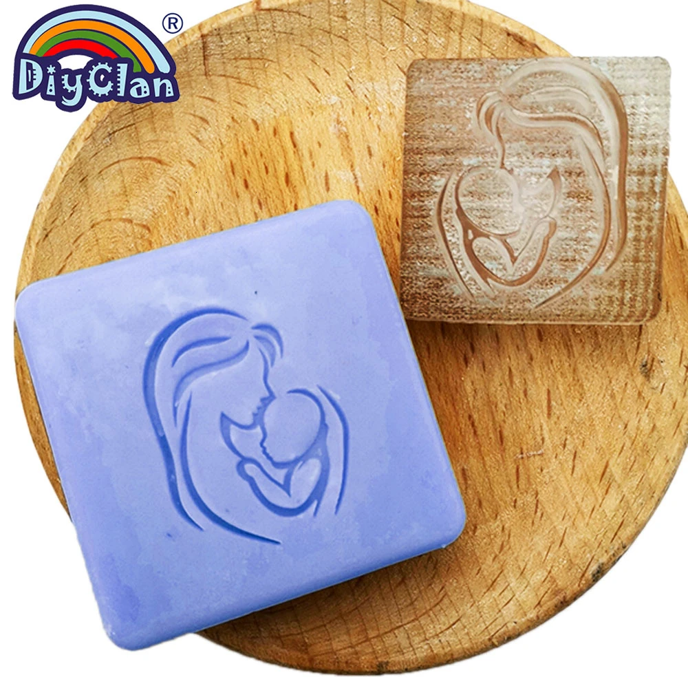 Акриловое волокно для мамы и сына с рисунком мыло ручной работы штамп глава мини