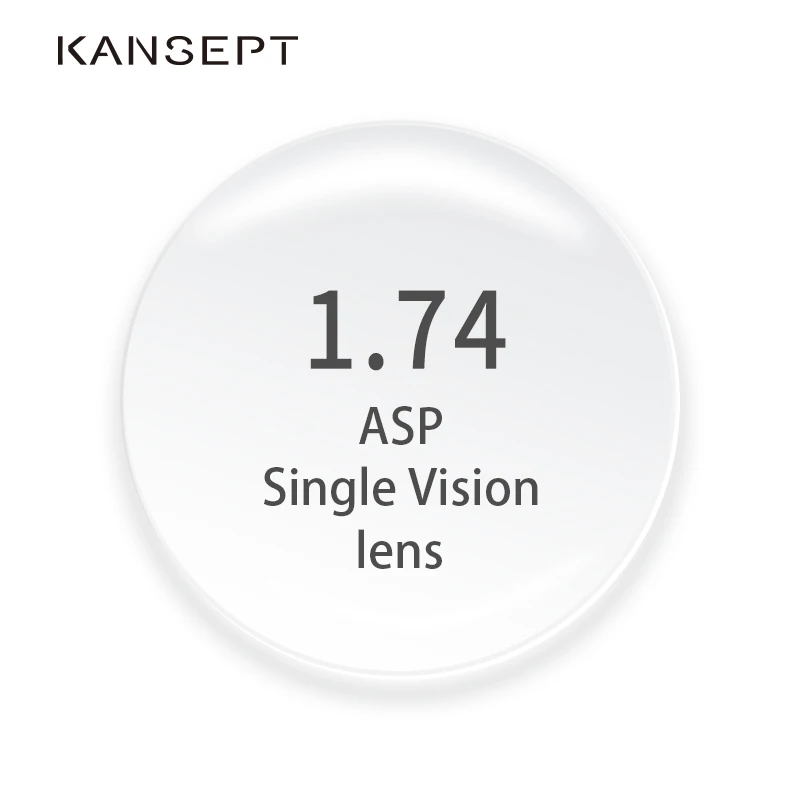 KANSEPT 1.74 Index Prescription Eye Glasses Myopia Brand Lens Clear Glasses Hard Scratch Resistant Aspheric Optical Lenses