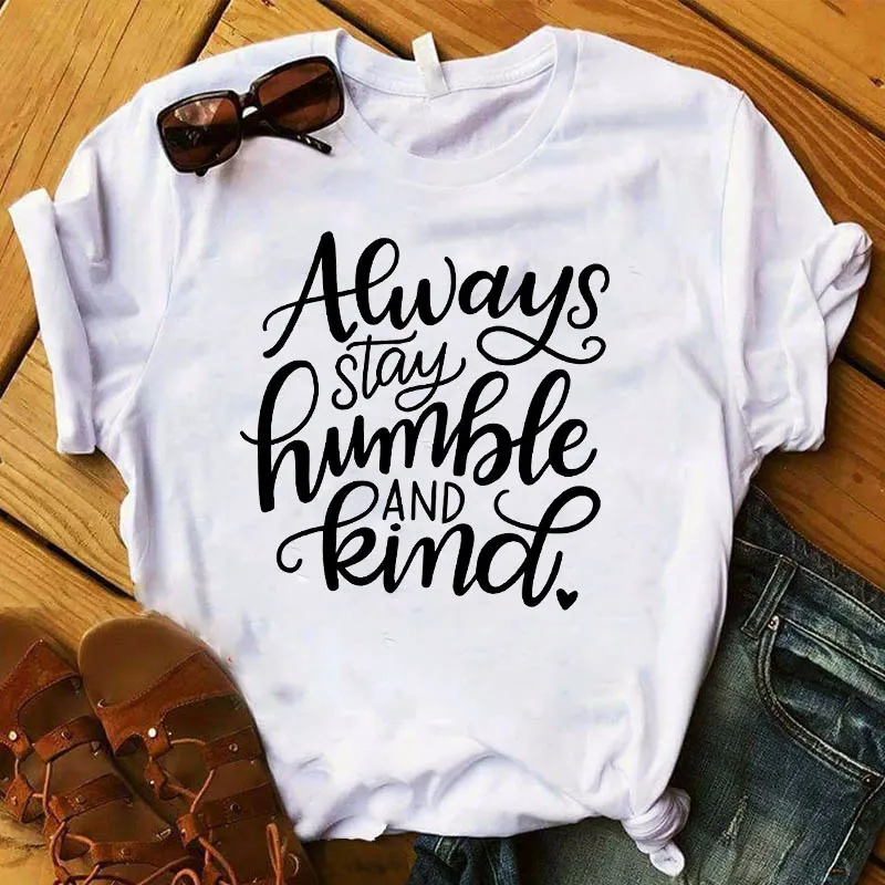 

Women Lady T Shirt Kinda Hippie Kind Hood Letters Printed Tshirt Ladies Tee Shirt Women Female Tops Clothes Graphic T-shirt