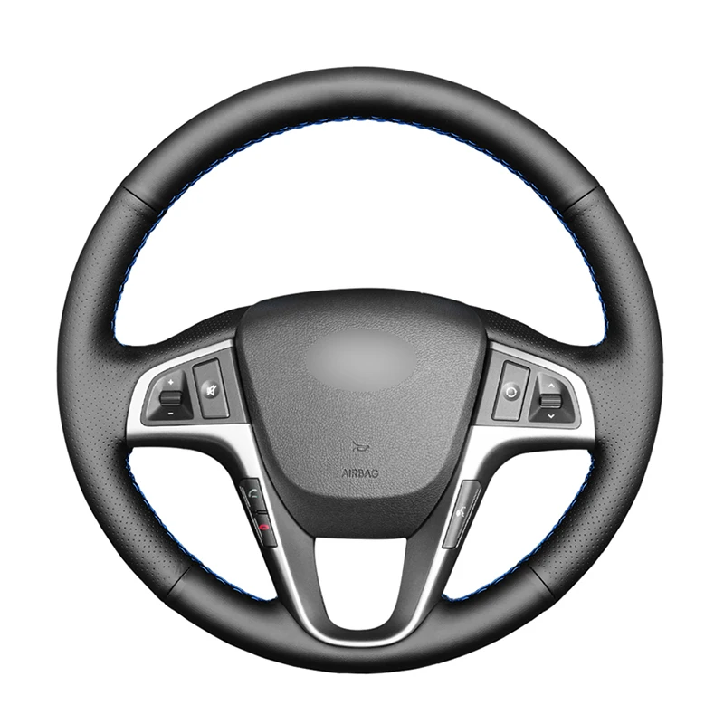 

DIY Customize Braiding Cover For Car Steering Wheel For Hyundai Solaris Verna i20 2008-2012 Accent Original Steering Wheel Braid