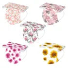 10 шт., маска для лица с цветочным принтом для женщин