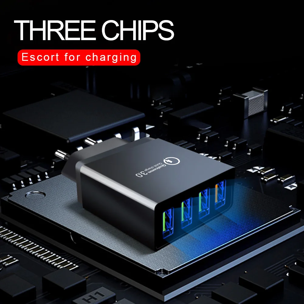48 Вт USB зарядное устройство Quick Charge 3,0 4,0 порт настенное быстрое зарядное устройство для iPhone samsung Xiaomi huawei зарядное устройство для мобильных телефонов ЕС Великобритания адаптер