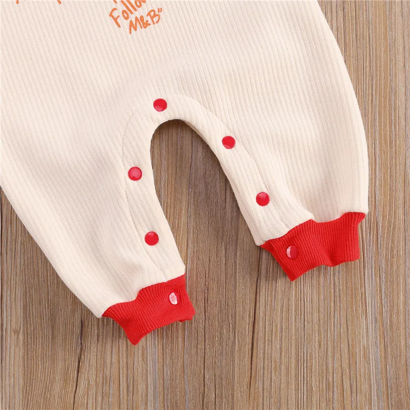 

2021 Newborn Baby Girls Boys Ribbed Romper Rainbow Printed Baby Clothes Cotton Rompers Winter Warm Infant Baby Boys Jumpsuits