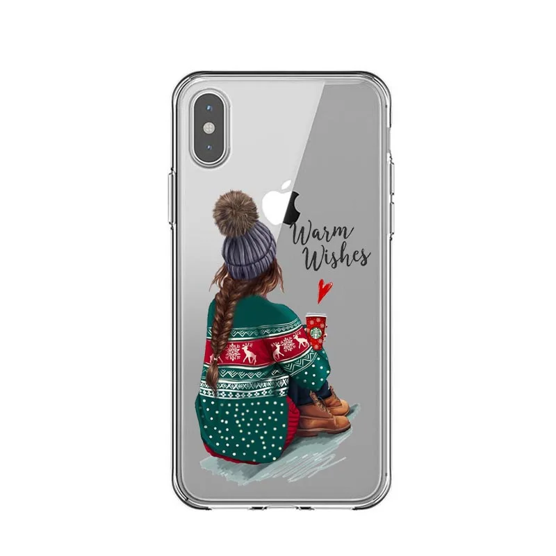 Vogue girl чехол для iPhone 11Pro Max Merry Christmas new year elk мягкий чехол для телефона для iPhone 5S, SE 6 6S 7 8 Plus X XS MAX XR - Цвет: TPU