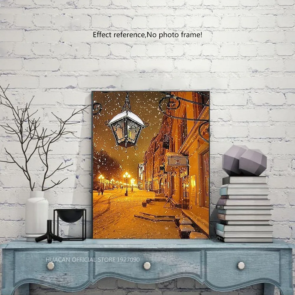 HUACAN Алмазная картина зимняя вышивка Ландшафтная мозаика с бриллиантами полная