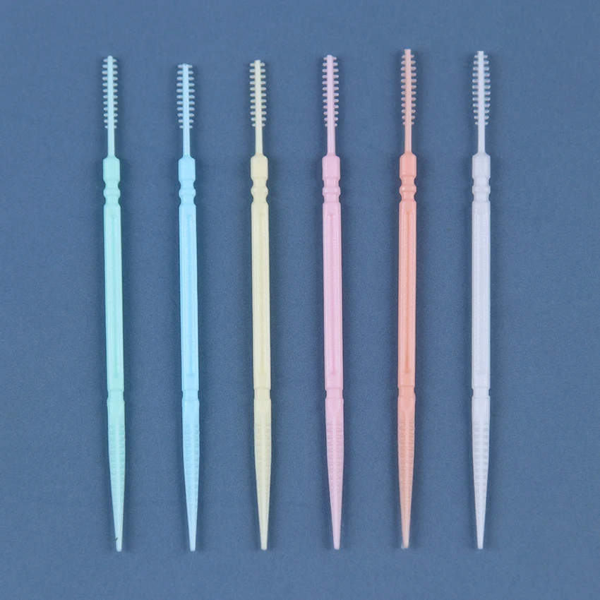 100 шт. двухсторонняя зубная щетка для ухода за полостью рта межзубная зубные