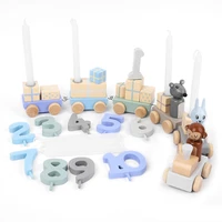 children pretend toys boys and girls holiday ritual sense birthday candle train wooden building block digital assembling car toy