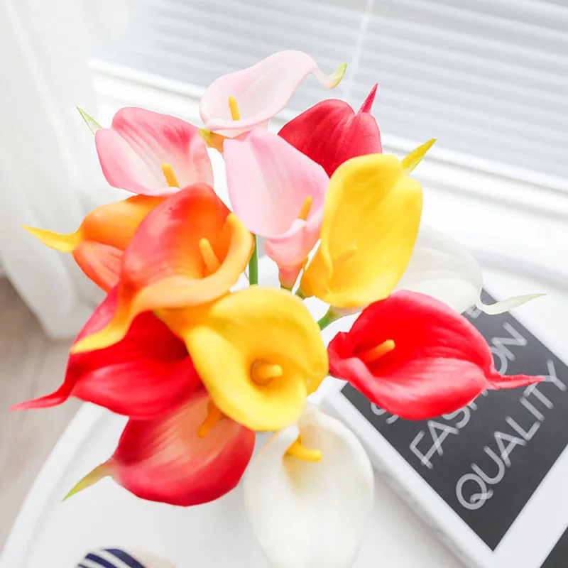 5 шт Калла Лилия Свадебный букет домашний сад искуственные цветы для декора