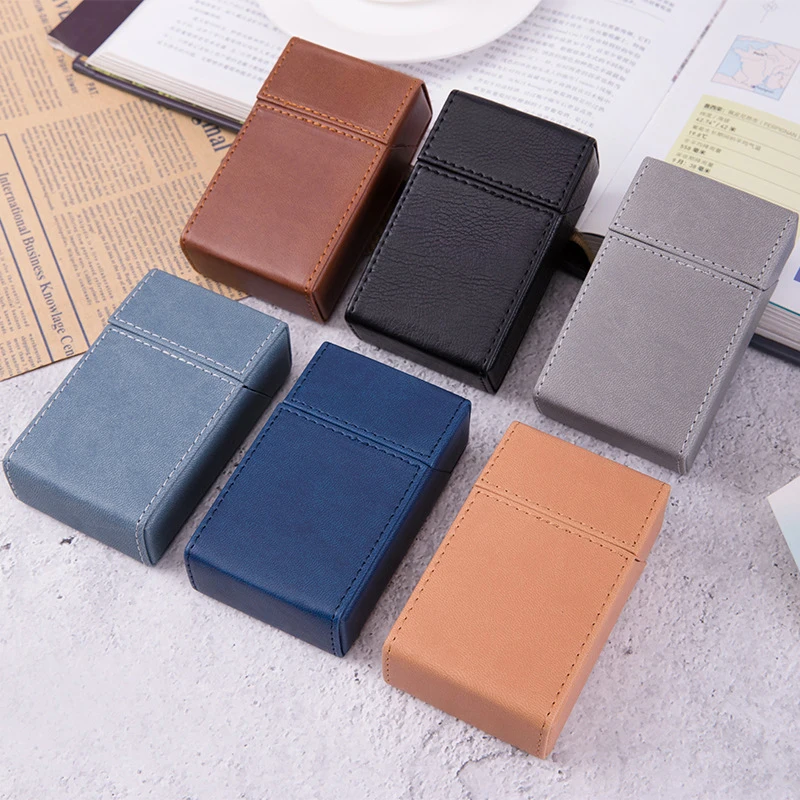 Чехол для сигарет YJ581 из искусственной кожи портативный мужской/женский/мужской