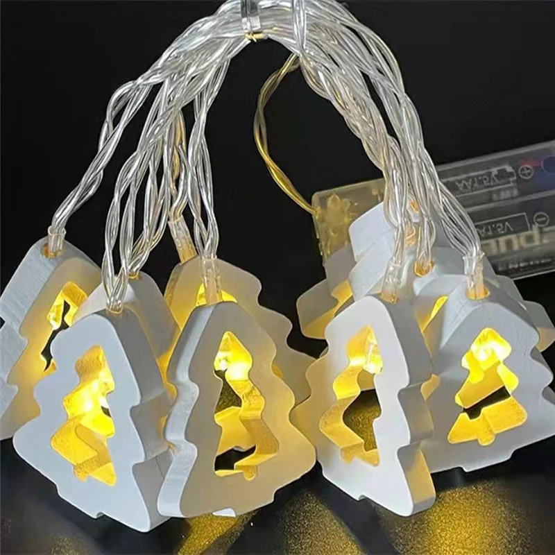 2022 Christmas String Lights Battery Operated Heart Love Tree Hanging New Year Home Room Decorations | Дом и сад