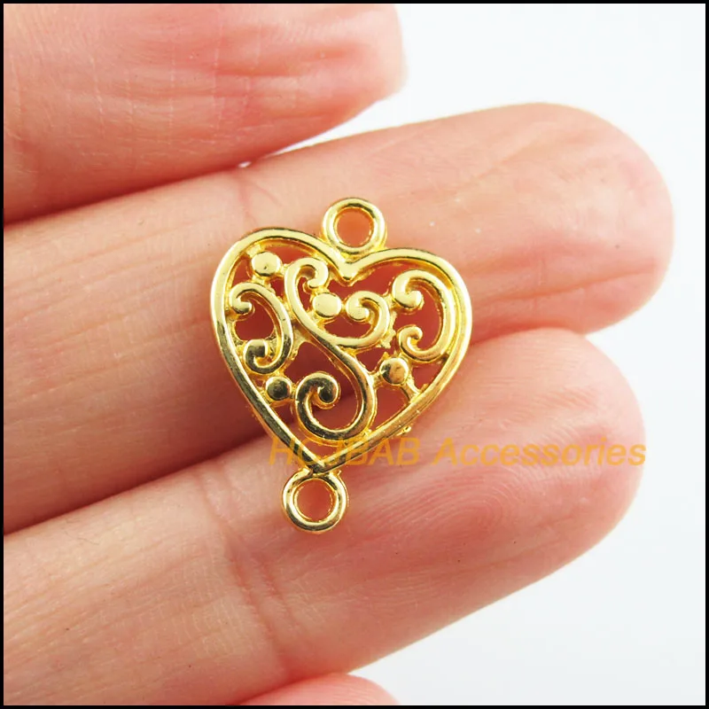 Модные подвески 35 новых облаков в форме сердца разъемы золотого цвета Подвески