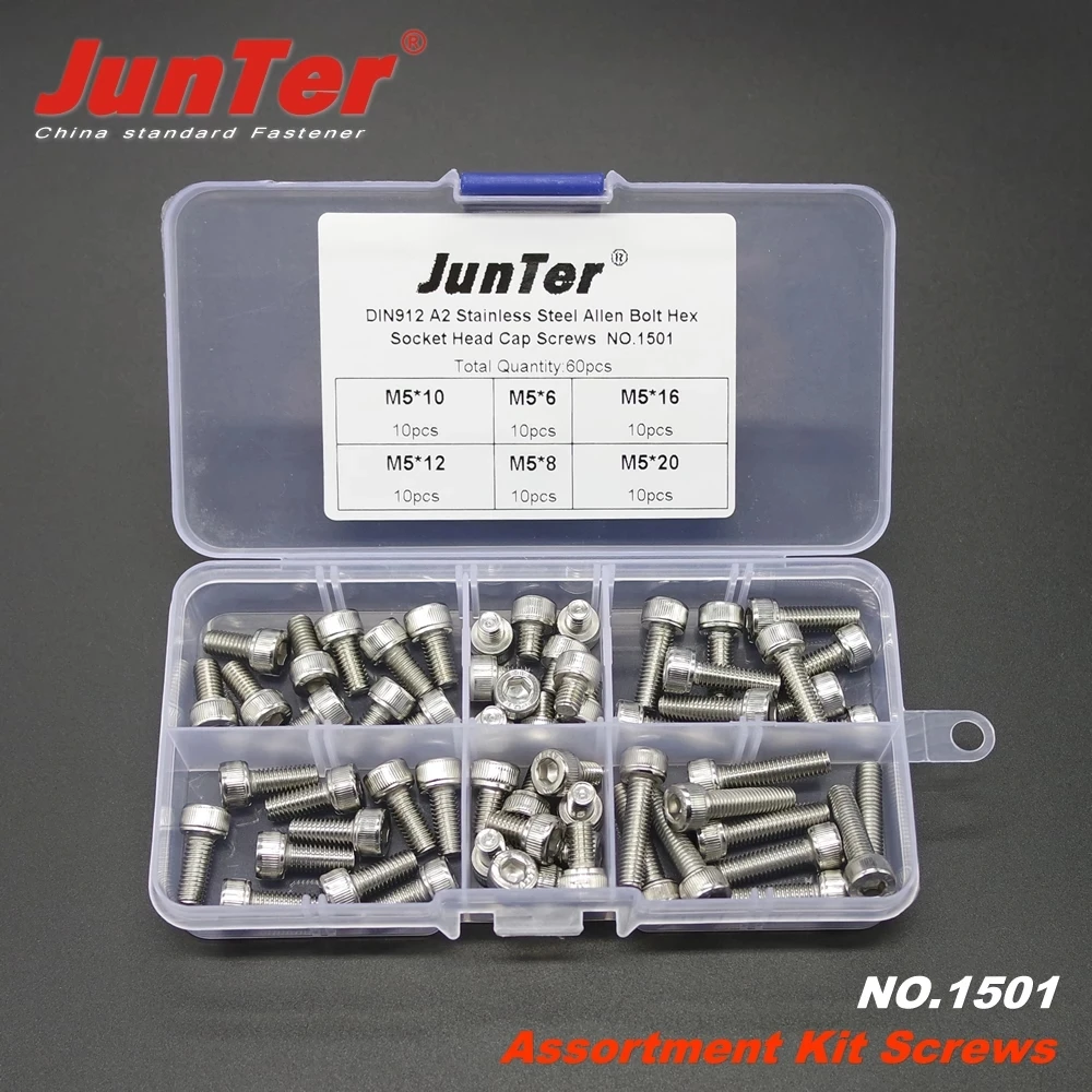 Высококачественные шестигранные болты M5 (5 мм) A2 из нержавеющей стали DIN912 набор