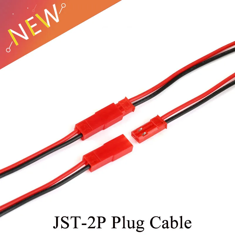 20 шт. Новый 2-контактный разъем мужской и женский JST кабель 22 AWG провод для RC