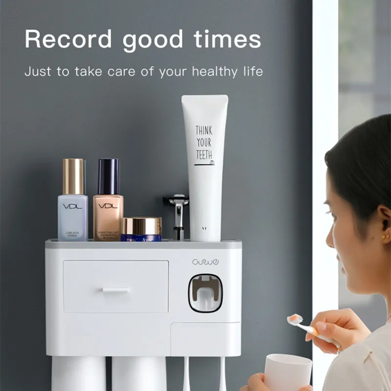 3 Цвет аксессуары для ванной комнаты держатель зубной щетки Автоматический