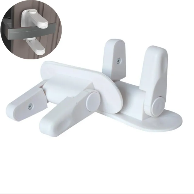 

Baby Safety Lock Door Lever Home Newborn Kids Children Protection Doors Handle Universal Adhesive Latch Hardware Accessories