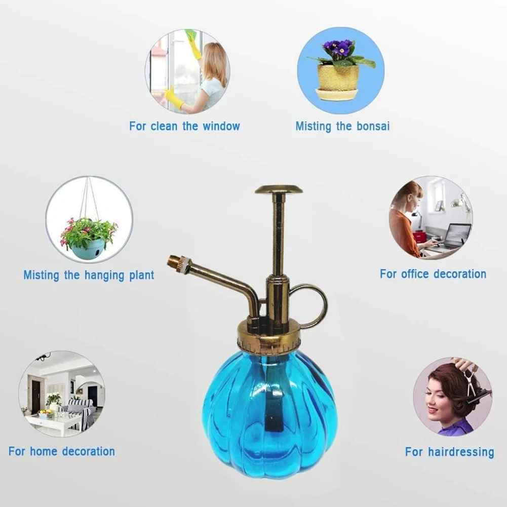 

Vintage Clear Top Pump Watering Can Pot Garden Patio Plant Flower Growth Spray Bottle Mister Sprayer Hairdressing Planting Kettl