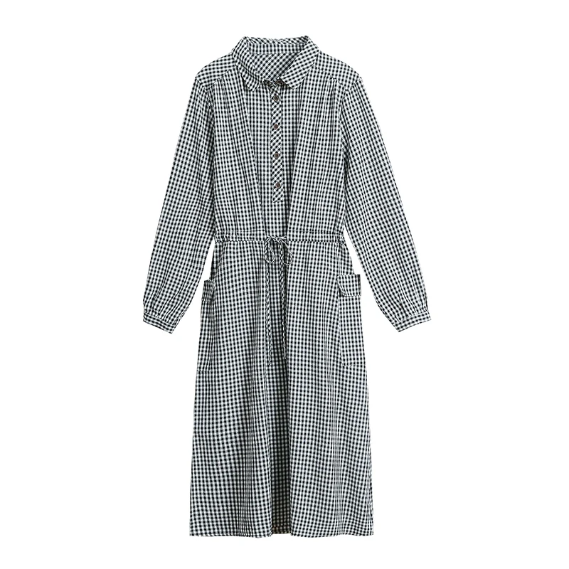 

2020 new style, selling high quality, elegant plaid women's dre