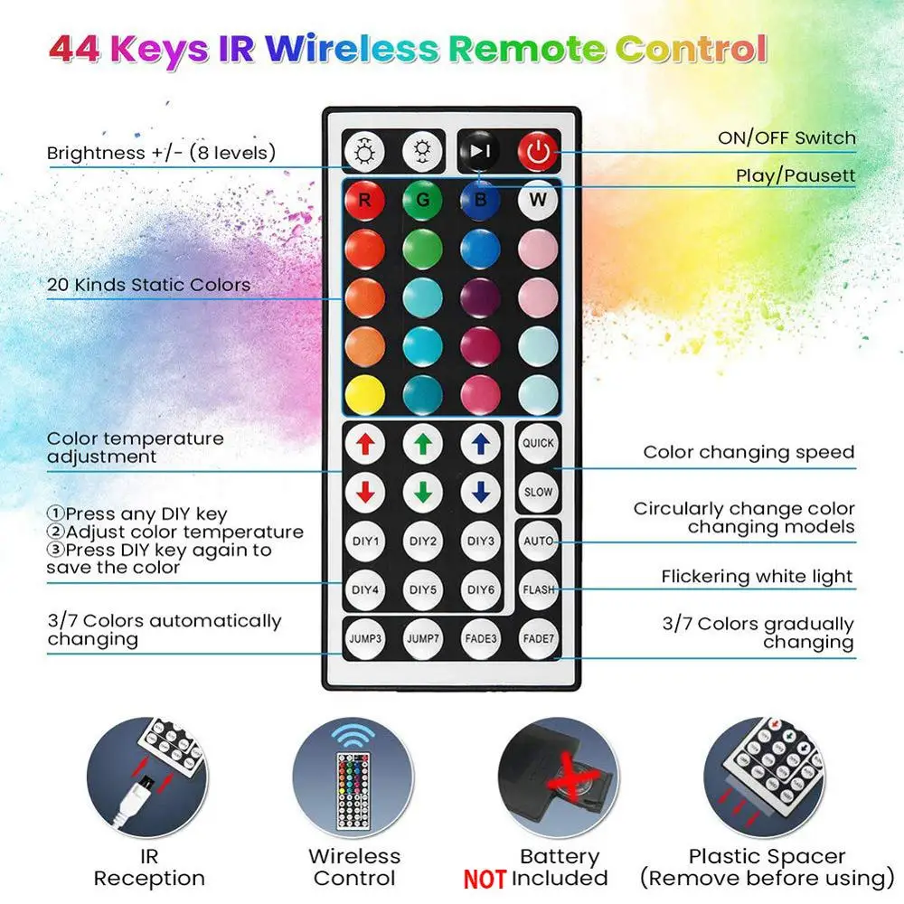 12V Светодиодные ленты светильник s 5 м 10 RGB светодиодный полосы 5050 Диодная лента