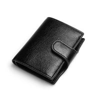 anti theft card holder wallet smart slim rfid ladies card holder case men leather money purse for dropshipping