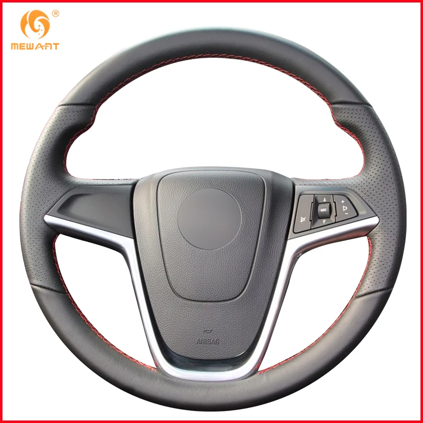 Чехол на руль MEWANT из черной искусственной кожи для Opel Mokka 2013 2016 Insignia 2009 Astra J 2010 2015
