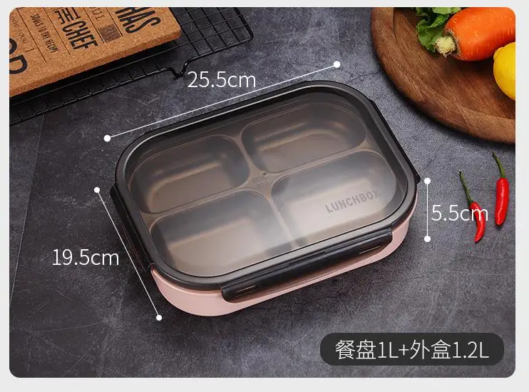 

304 Stainless Steel Thermos Thermal Lunch Box Whit Bag Set Kid Adult Bento Boxs Leakproof Japanese Style Food Container Portable
