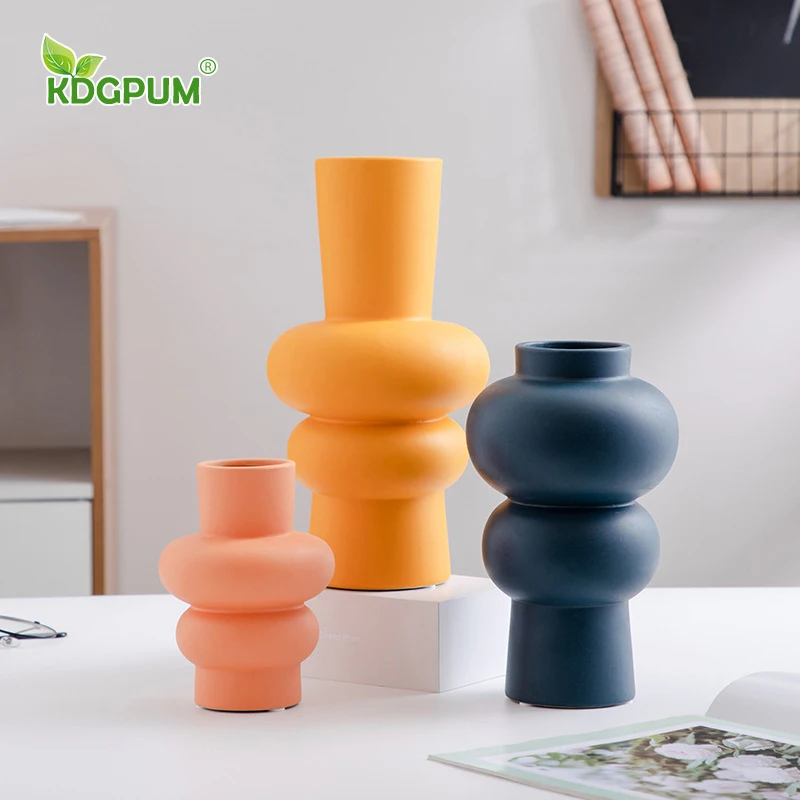 

Керамическая ваза ручной работы, Современная Геометрическая вставка для цветов ручной работы, может использоваться для гидропоники, украш...