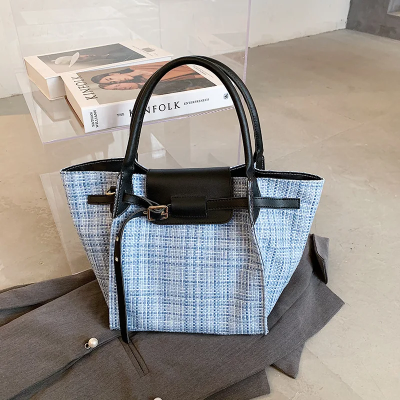 

Большие сумки через плечо для женщин 2020, кошельки и сумочки, роскошная дизайнерская Холщовая Сумка-тоут, модные сумки, повседневная женская ...