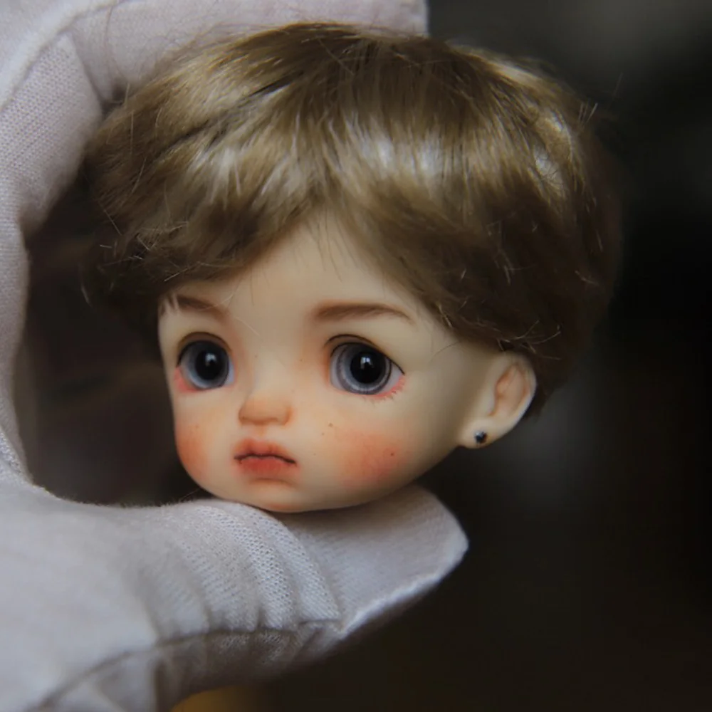 Obitsu OB11 Кукольная голова с макияжем глазами 1/8 BJD может быть открыта париком k004 |