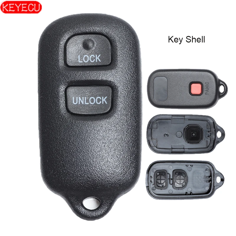 KEYECU 10 шт. 3 кнопочный запасной пульт дистанционного управления без ключа чехол