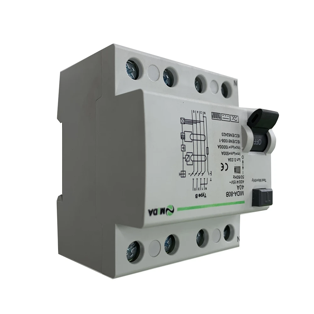 B Type RCD 40A 63A 30mA 10KA RCCB 230V 400V Circuit breaker Earth Leakage for EV Wallbox | Автомобили и мотоциклы