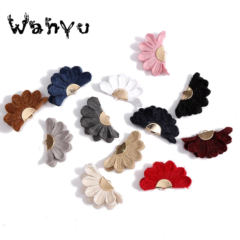 Недорогие разноцветные веерообразные Цветочные Подвески с кисточками серьги