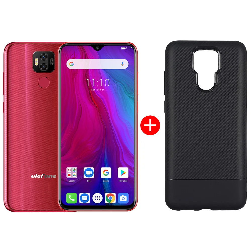 Red Ulefone power 6 Смартфон Android 9,0 Helio P35, четыре ядра, 6350 мАч, 6,3 дюймов, 4 ГБ, 64 ГБ, NFC мобильный телефон, 4G, мобильный телефон Android - Цвет: Red