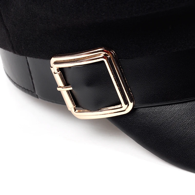 

2019 new Fashion Lace cotton hat cap women Casual streetwear rope flat cap Elegant solid autumn winter warm beret hat female