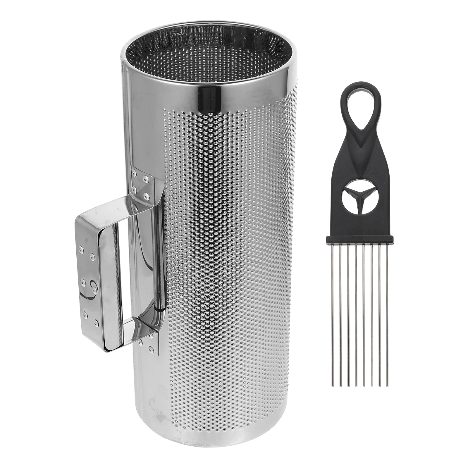 

1 Set Sand Drum Stainless Steel Cylinder Shape Sand Shaker Musical Instrument (Silver)