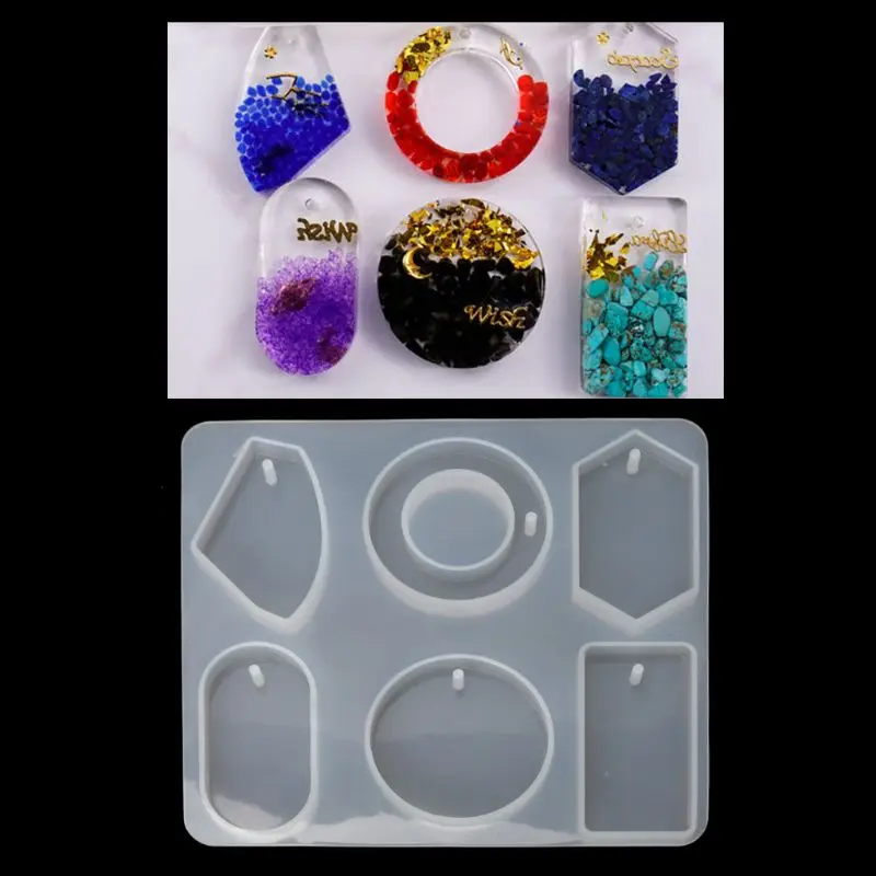 

4Pcs Silicone Resin Mold Jewelry Pendant Mold Kit Necklace Bracelet Jewelry Tool