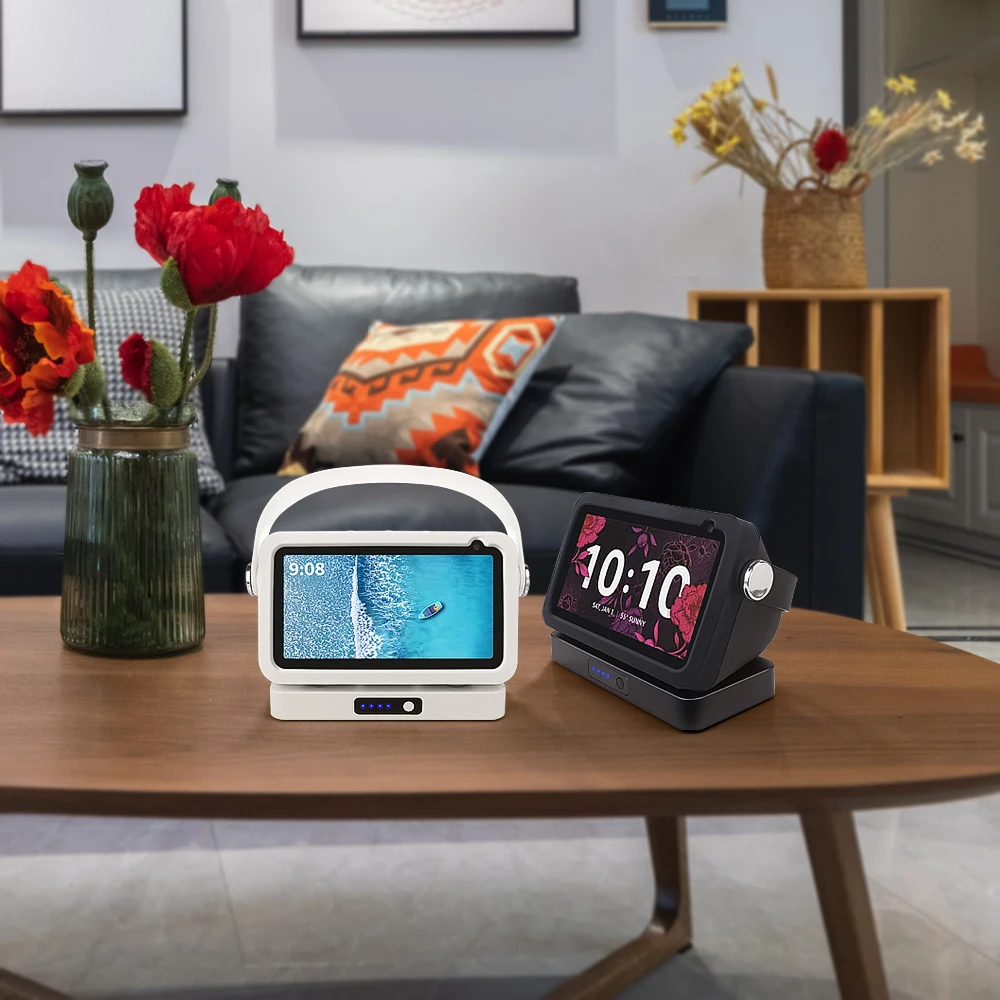 Battery base for Echo show 5 Handle case with 10000mah battery base for Alexa Smart Display Speaker Echo show 5 Portable charge