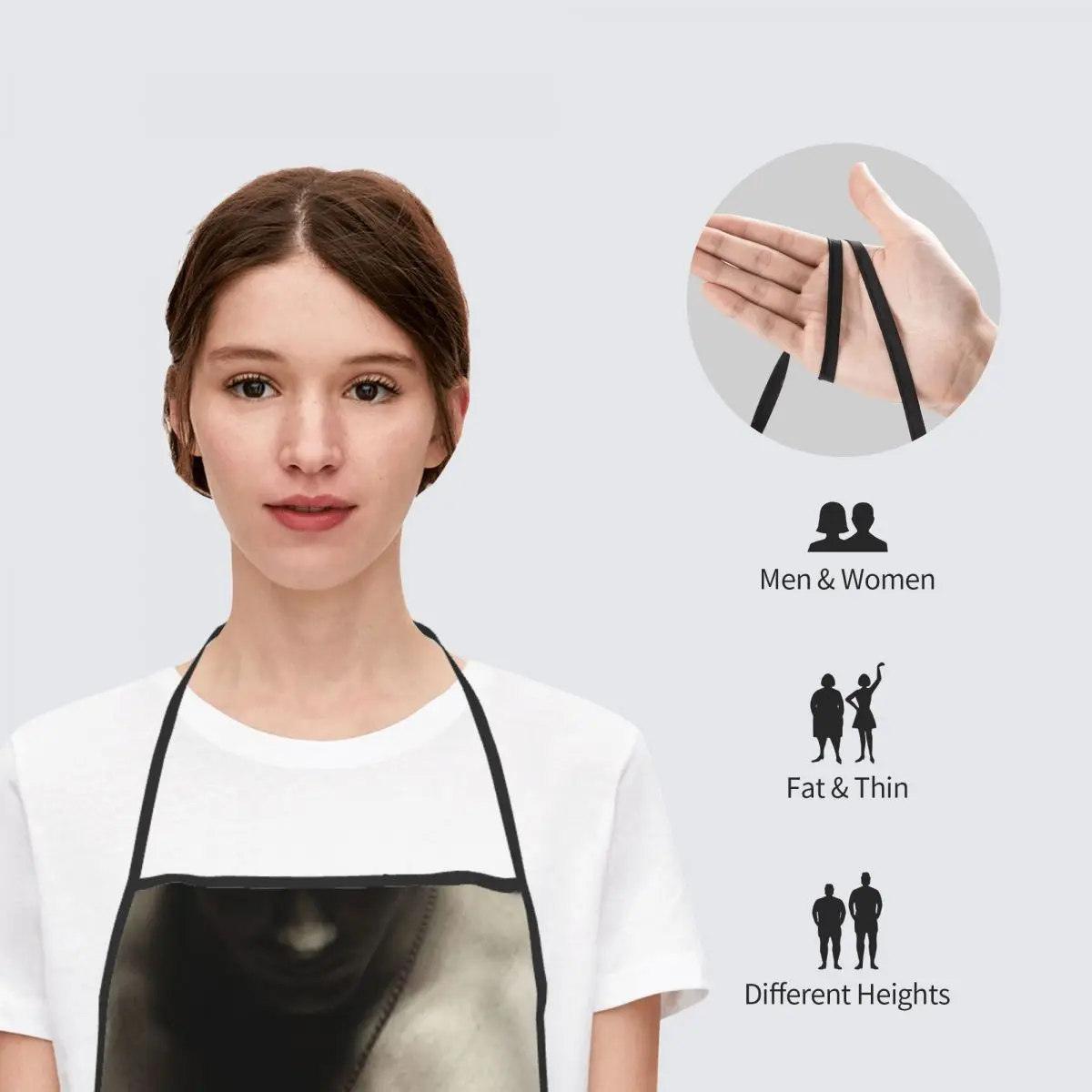 

Man Muscle Kitchen oil resistant wreath Powerlifting kitchen apron Cooking accessories for Women 72*52cm