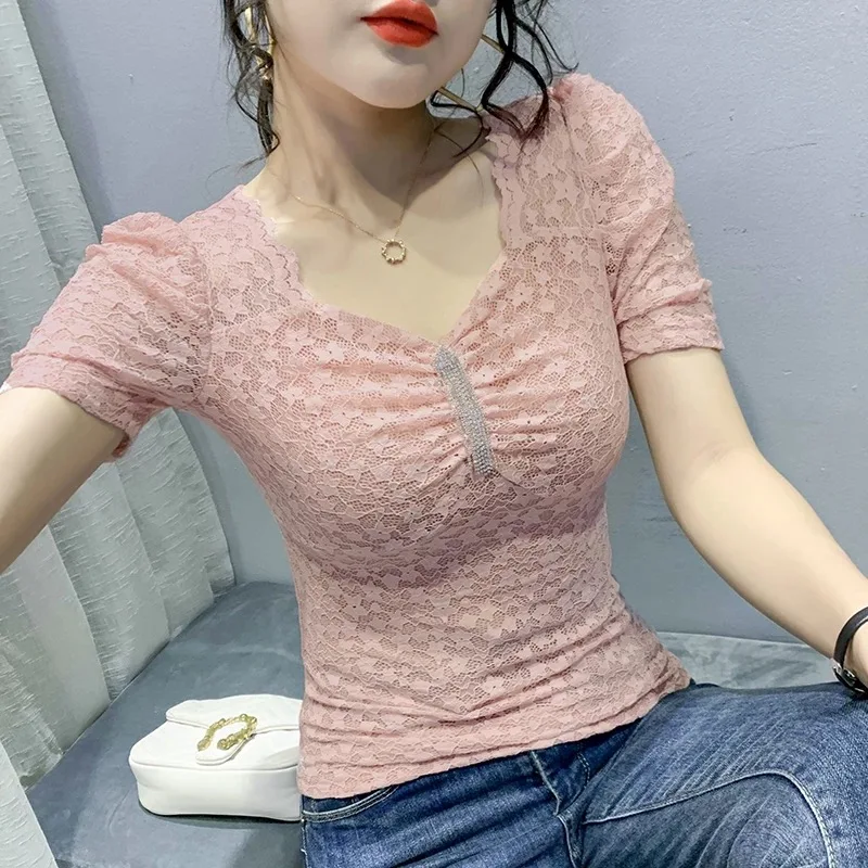 

T Shirt coral red Women Ladies Top Tee Shirt Summer Clothing