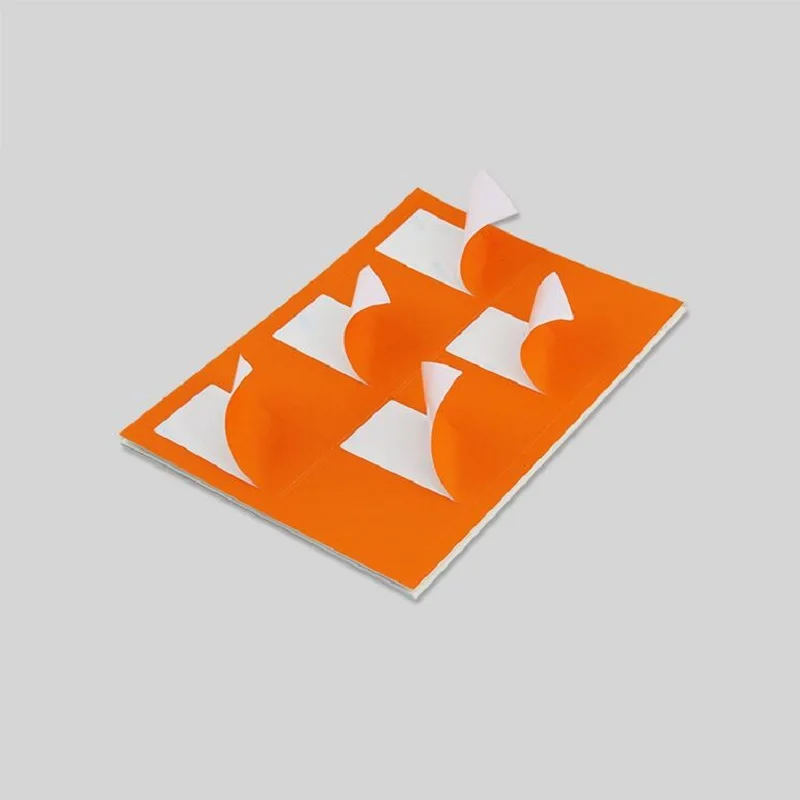 50 Sheet  A4 Matte Orange Paper Self Adhesive Label For Laser Inkjet Printer Paper Die-cut Square Sticker