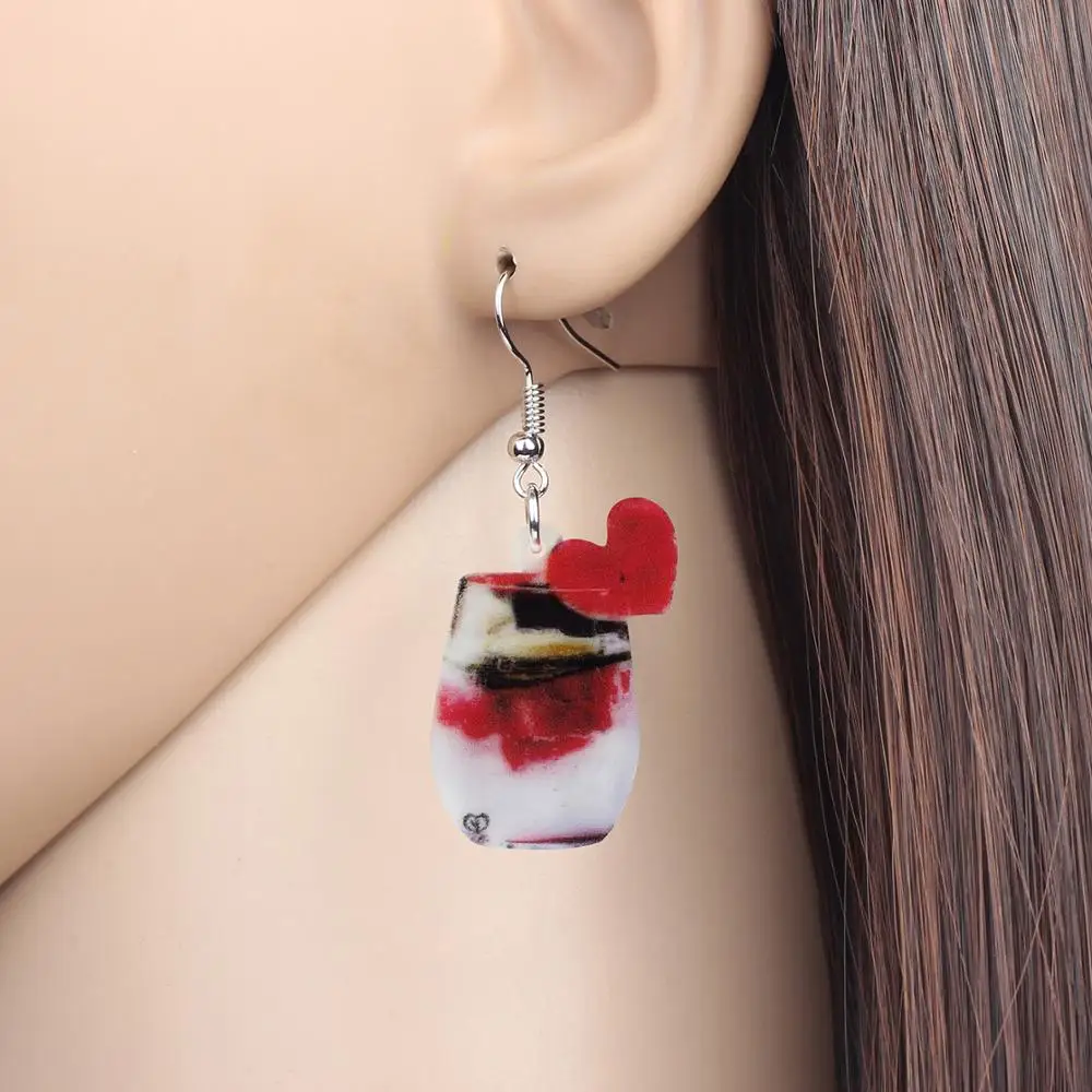 Bonsny акриловые День Святого Валентина Любовь клубника чашки напиток