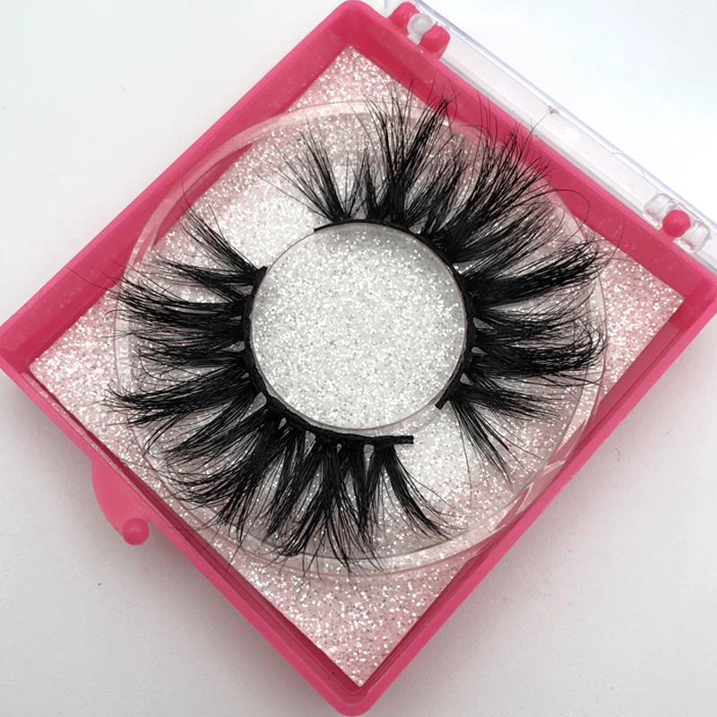 Настоящие норковые ресницы объемные 25 мм пушистые многоразовые из меха норки