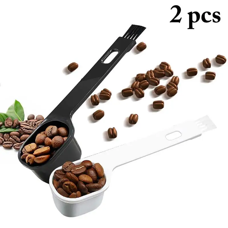 

2pcs Measuring Spoon kitchen scale Measuring Ladle Baking Cooking Coffee Tools with Scale Kitchen Tool with Small Coffee Brush