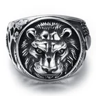 Мужское кольцо С Вырезанным львом, в европейском и американском стиле