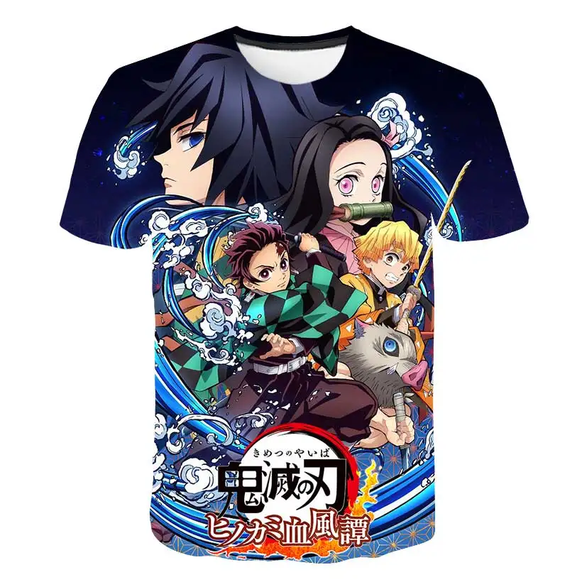

Japanese Anime Demon Slayer T Shirt girls Ulzzang Harajuku Shirt 90s Cartoon Graphic Kimetsu No Yaiba Kawaii T-shirt boy clothes