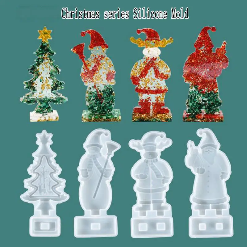 

Christmas Tree Snowman Decor Epoxy Resin Silicone Mold Jewelry Fillings Accessory DIY Charms Handmade Cabochon Mould Craft