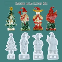 christmas tree snowman decor epoxy resin silicone mold jewelry fillings accessory diy charms handmade cabochon mould craft