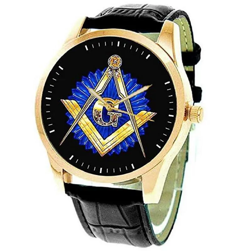 Масонские часы Freemasonry хромированный квадратный компас каменщик кварцевые Ретро
