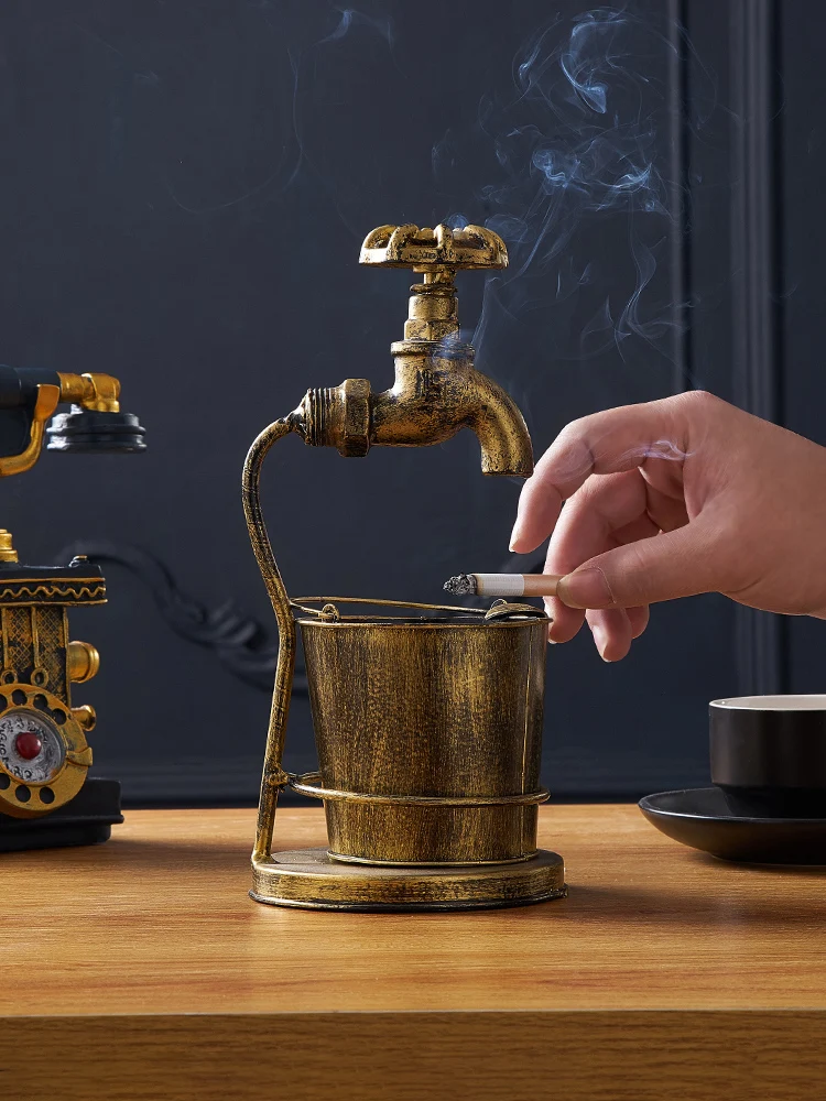 Креативная железная пепельница кованая домашняя Вертикальная кран воды олень