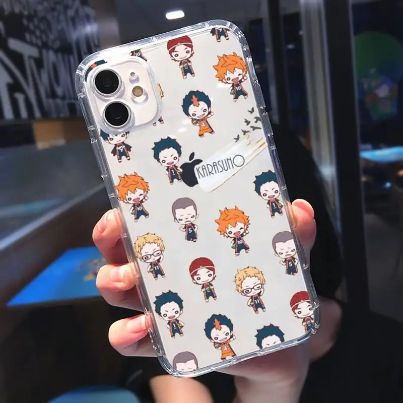 

Anime Haikyuu Love Volleyball Phone Case Transparent for iPhone 11 12 mini pro XS MAX 8 7 6 6S Plus X 5S SE 2020 XR